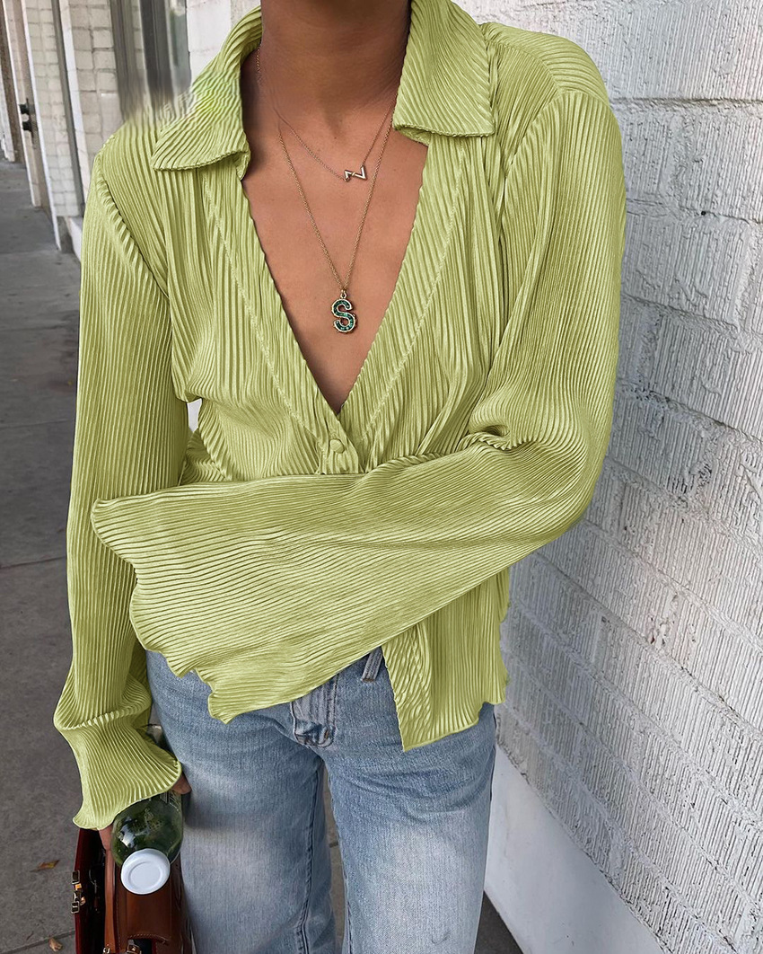 Lime green pleats setup