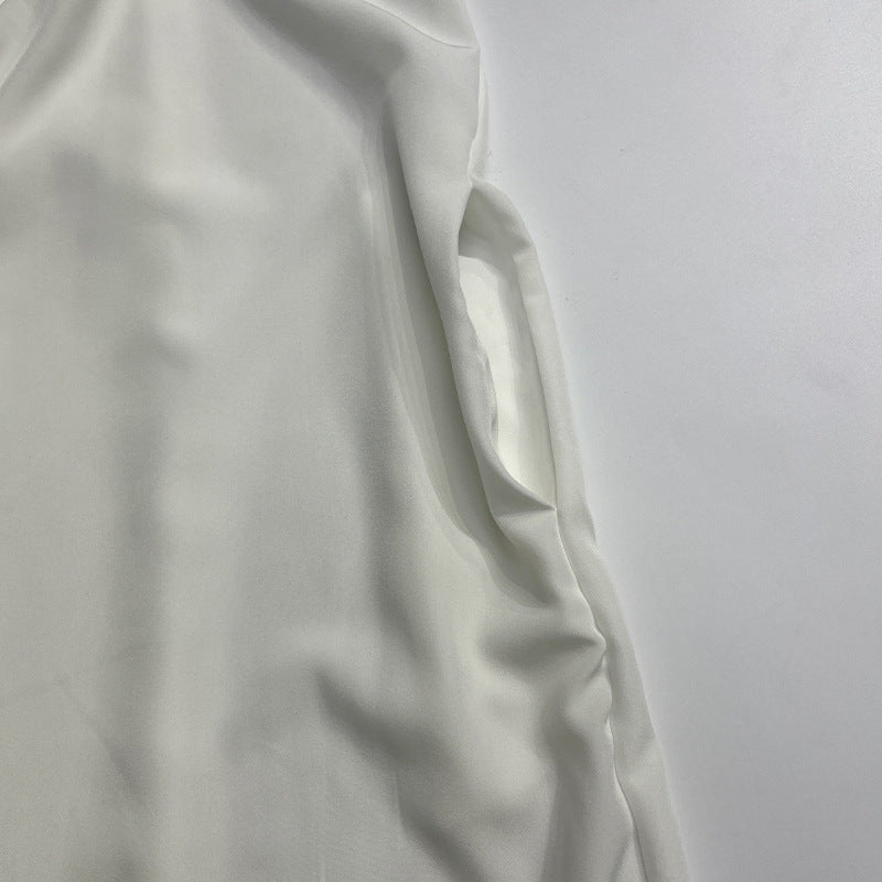 Heavenly white chiffon onepierce
