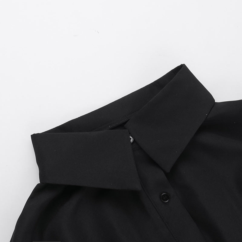 Diaphragm blouse-bk