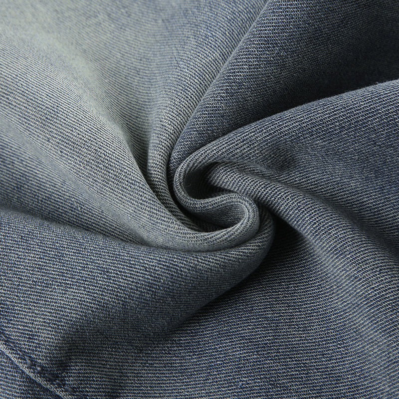 Dulled wide leg jeans