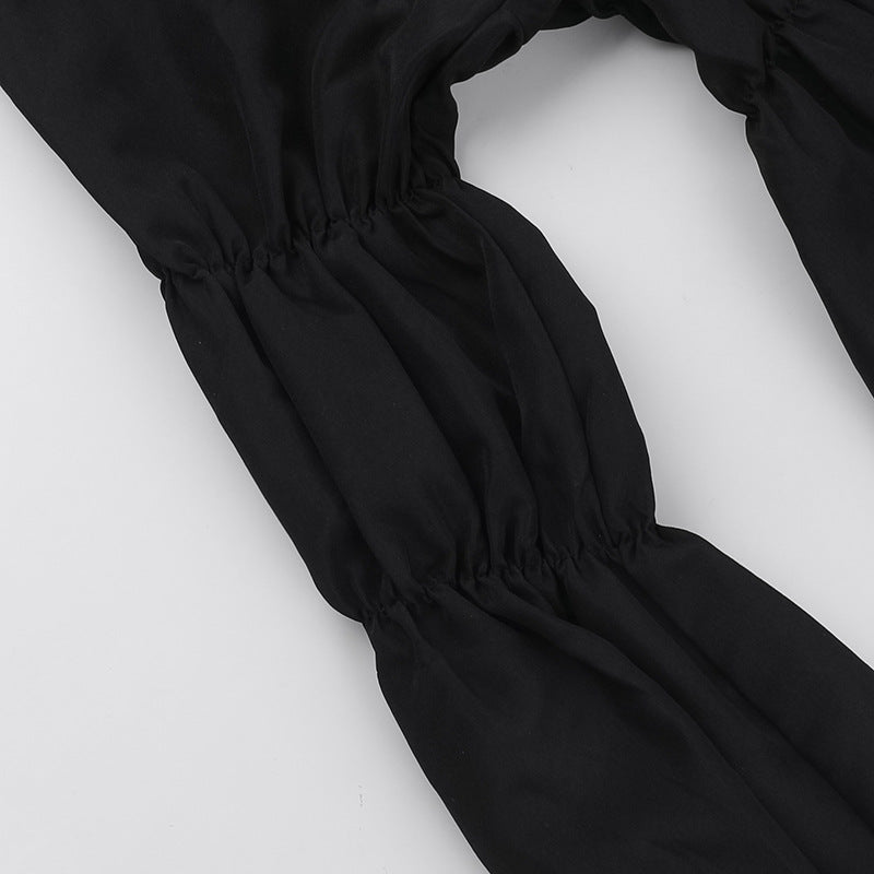 Diaphragm blouse-bk