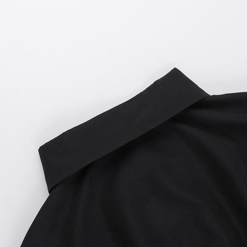 Diaphragm blouse-bk