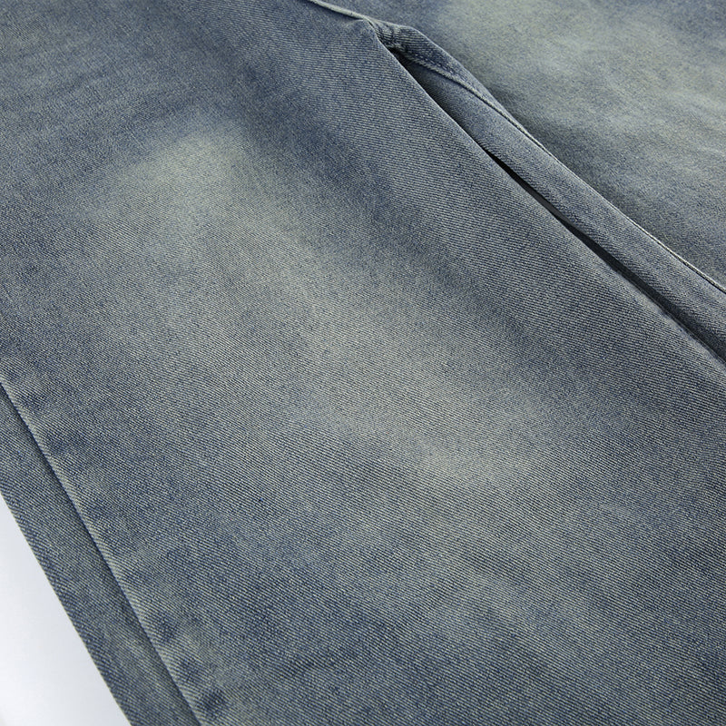 Dulled wide leg jeans