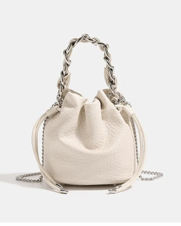 F-leather x chain cross body bag