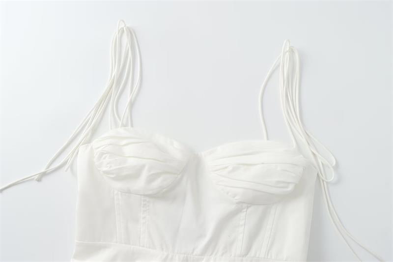 Ribbon strap bustier cami
