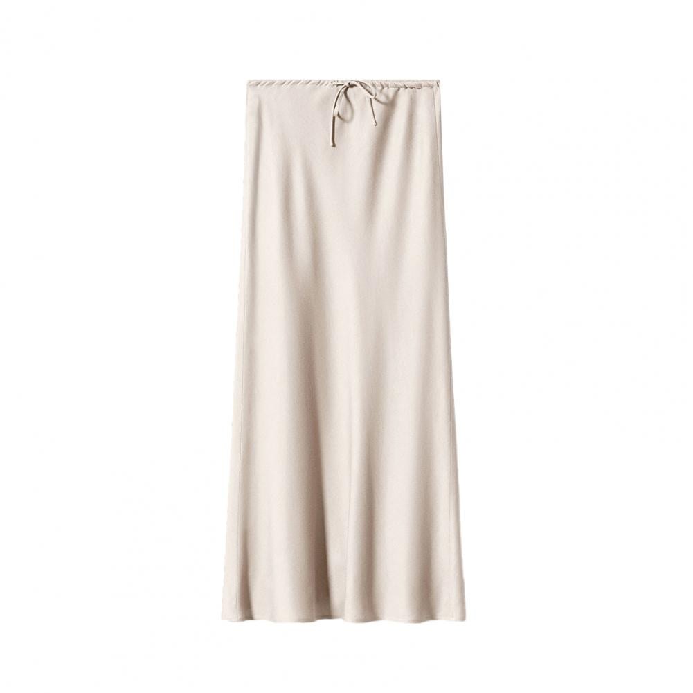 Satin like long skirt