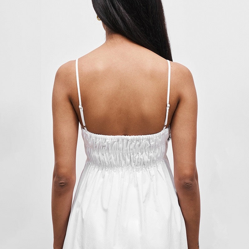 Heavenly white chiffon onepierce