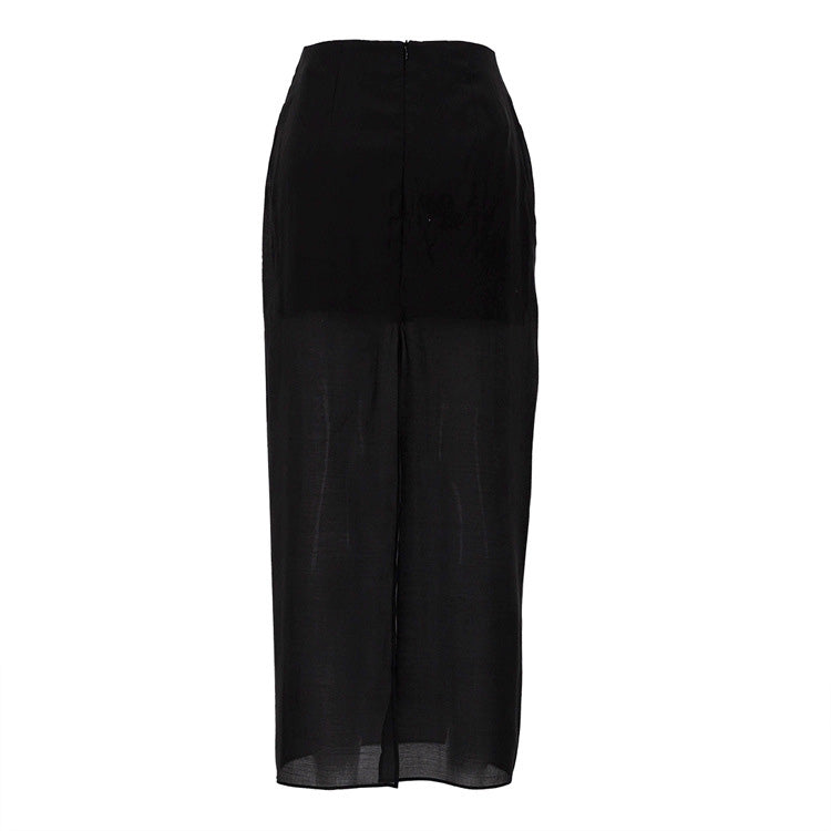 See through medi pencil skirt