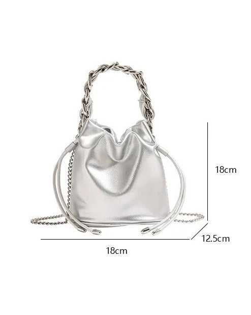 F-leather x chain cross body bag