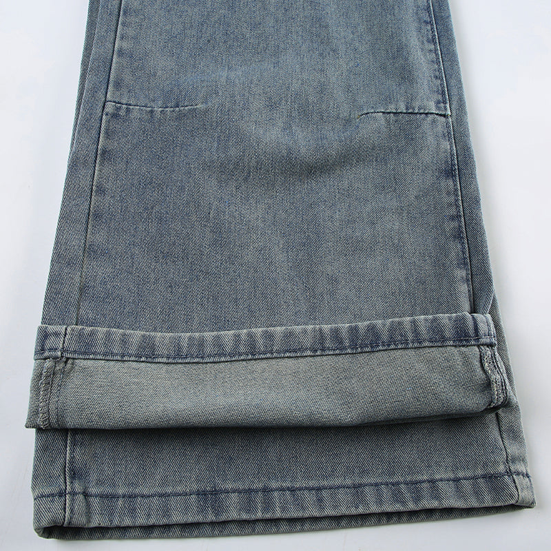 Dulled wide leg jeans