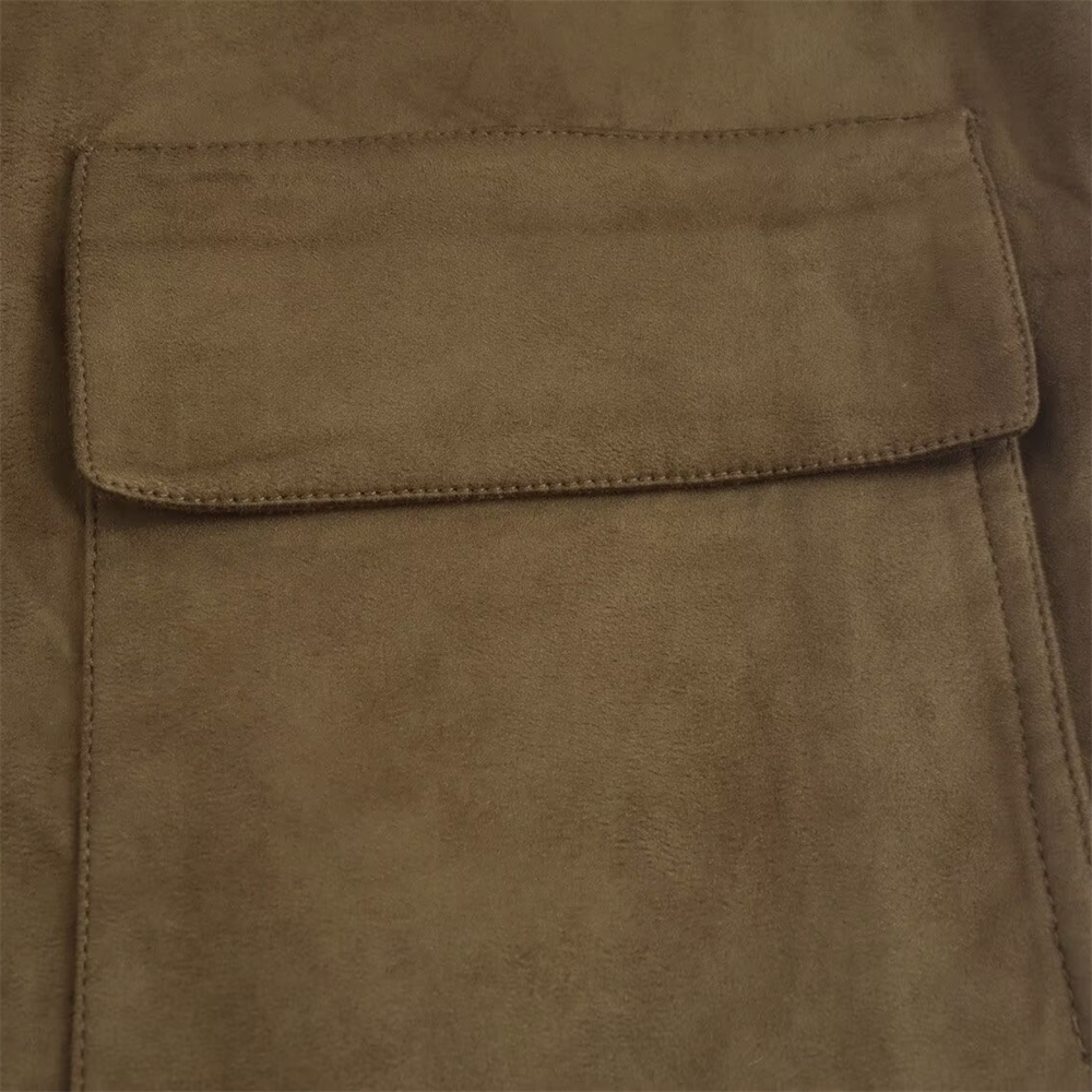 Suede like short jacket