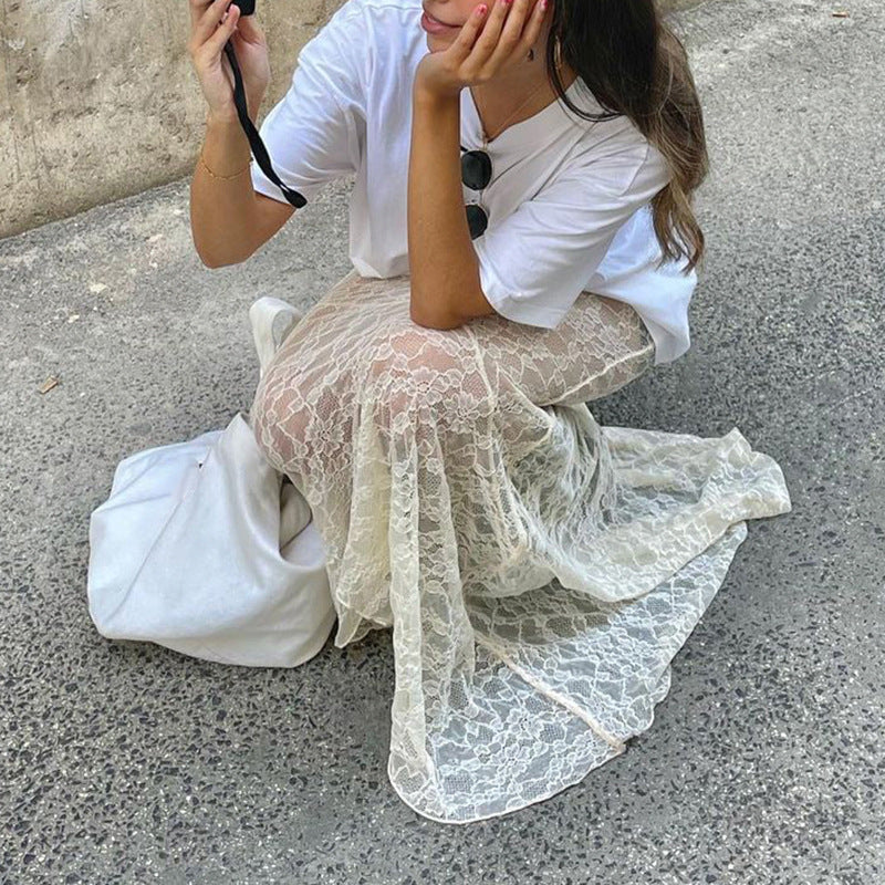 Race mermaid line skirt