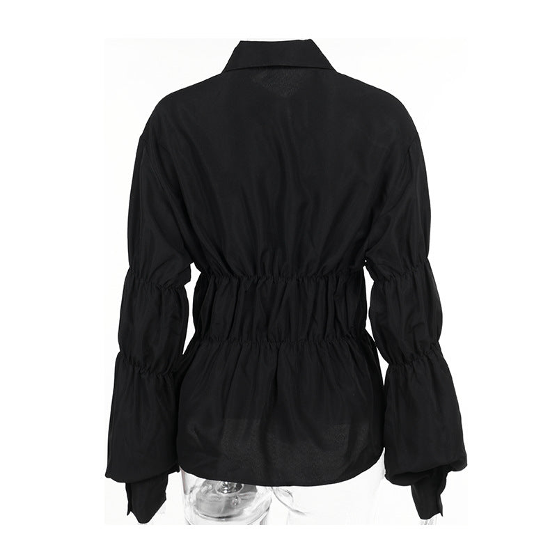 Diaphragm blouse-bk
