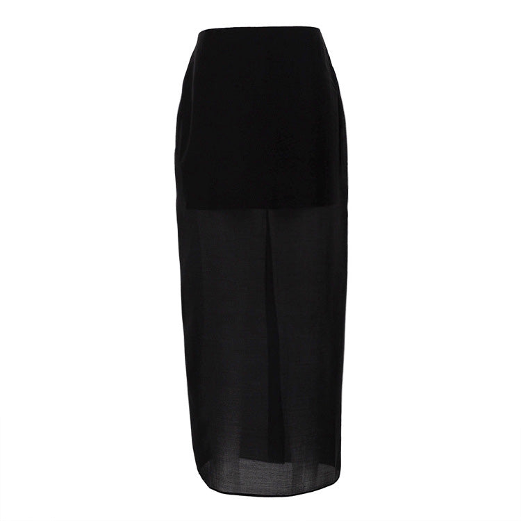 See through medi pencil skirt