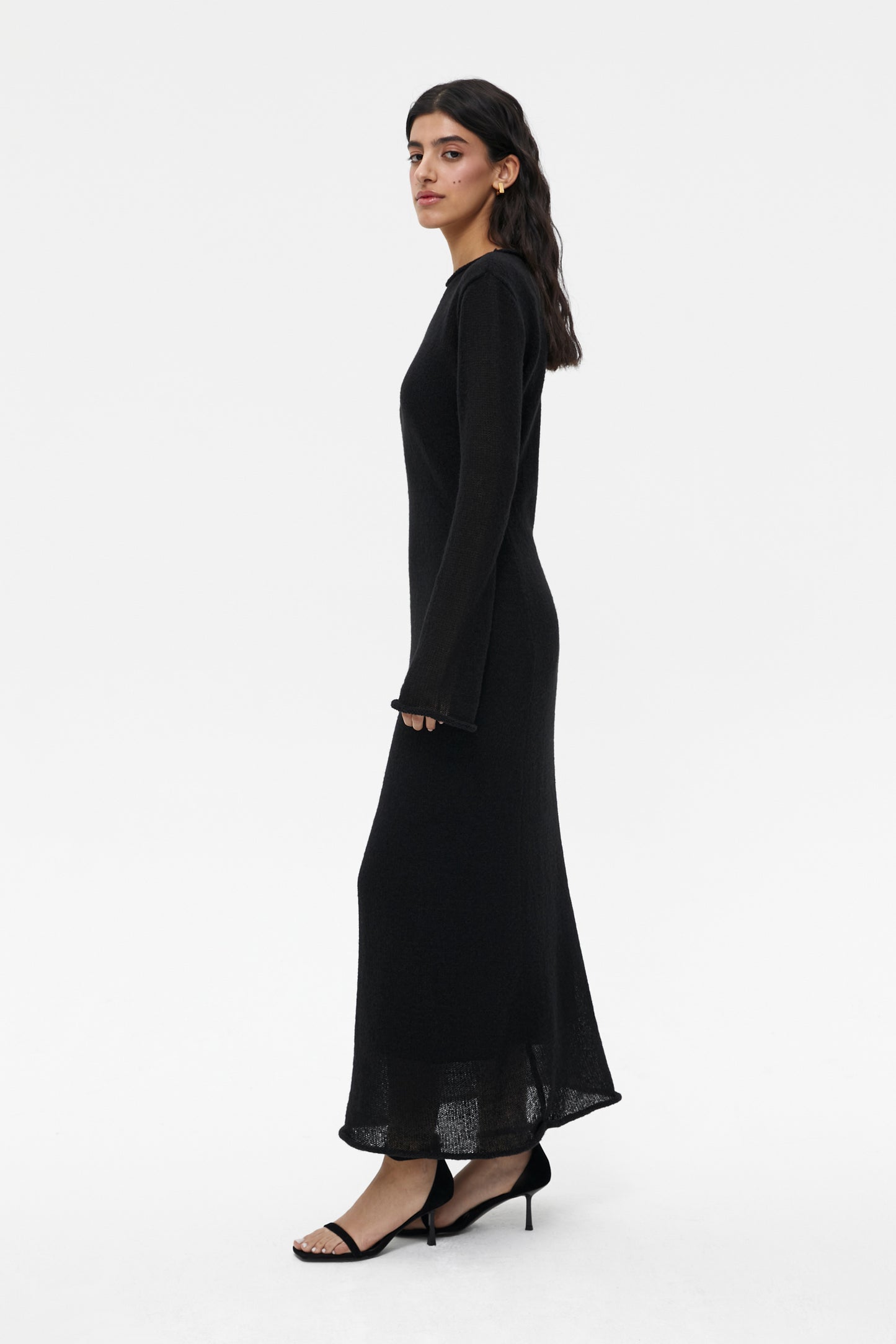 See-through knit onepiece