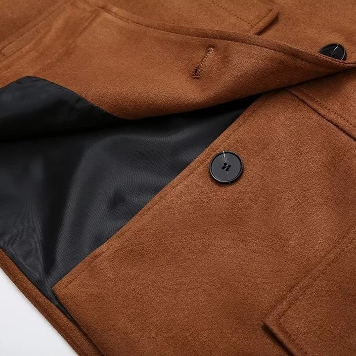 Wide width suede jacket