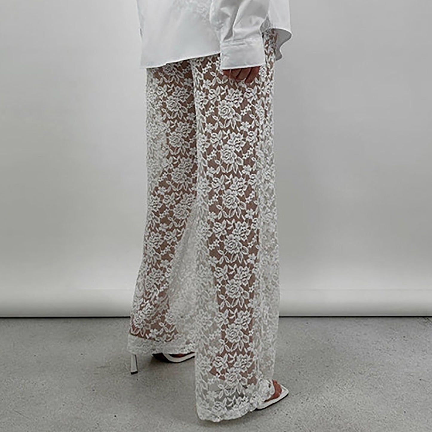 Lacy flare pants