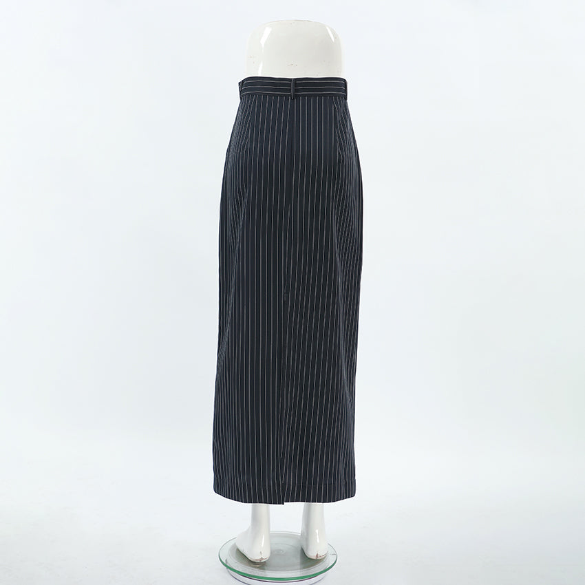 Stripe tiny long skirt