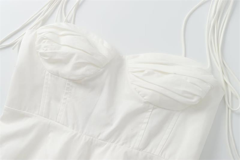 Ribbon strap bustier cami