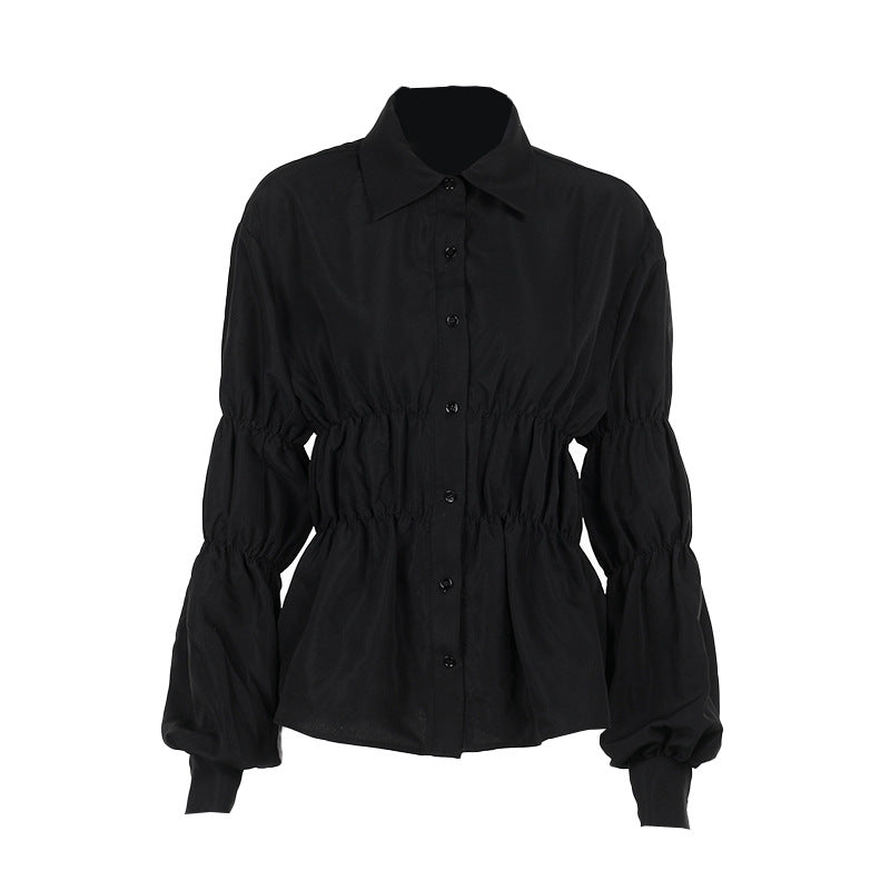 Diaphragm blouse-bk