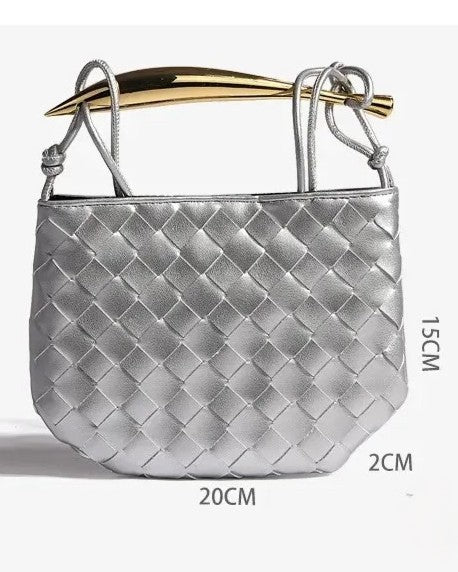 Braiding gold plate bag