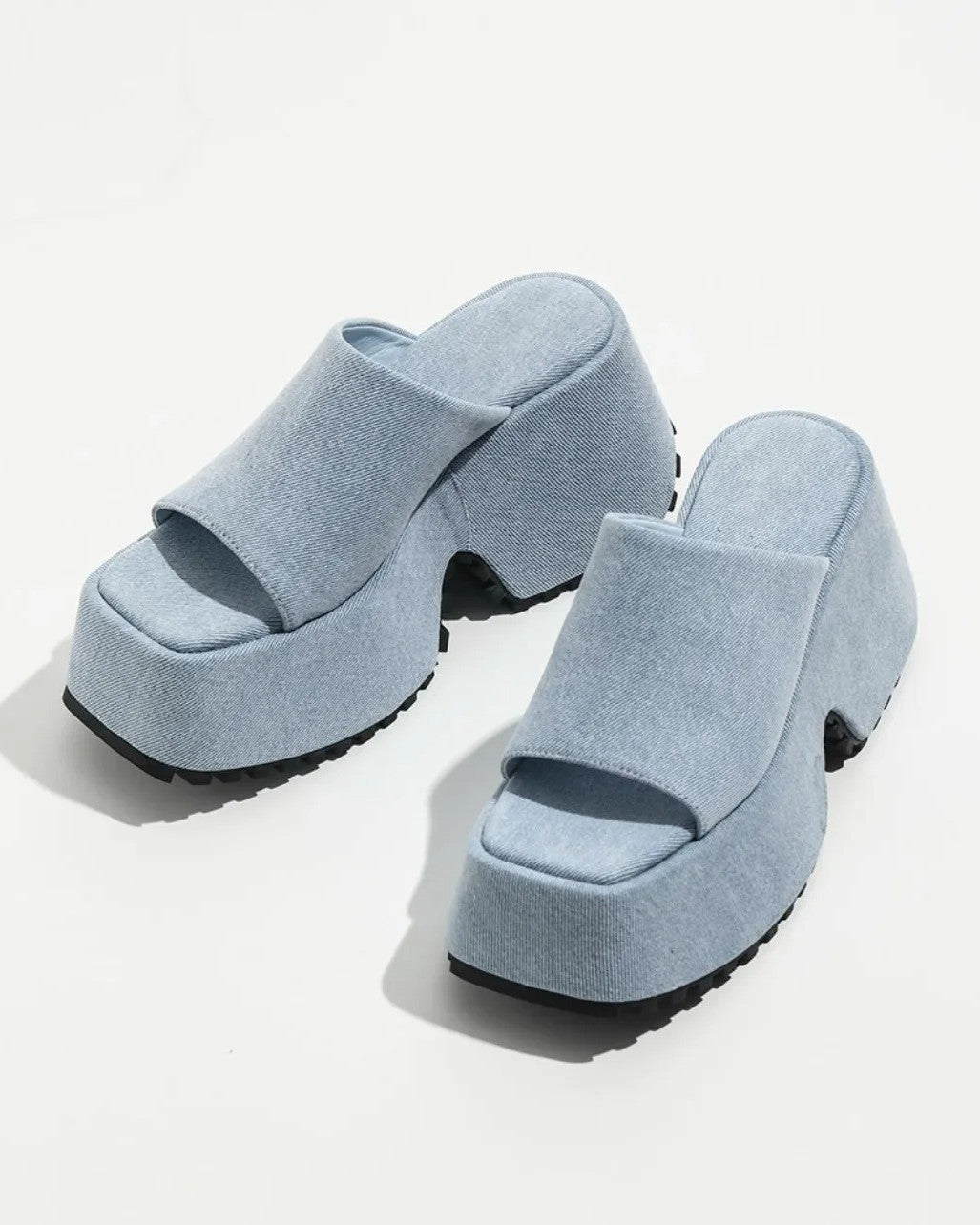 Denim thick sole sandal
