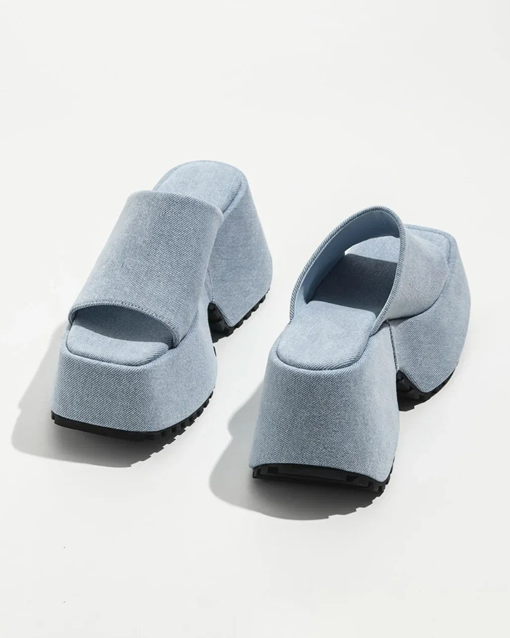 Denim thick sole sandal