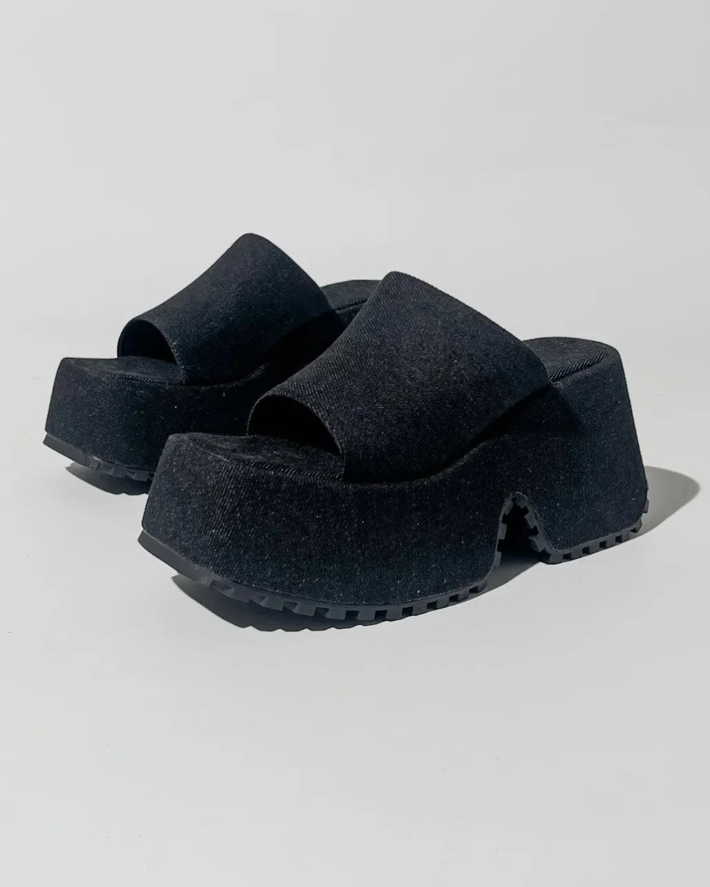 Denim thick sole sandal