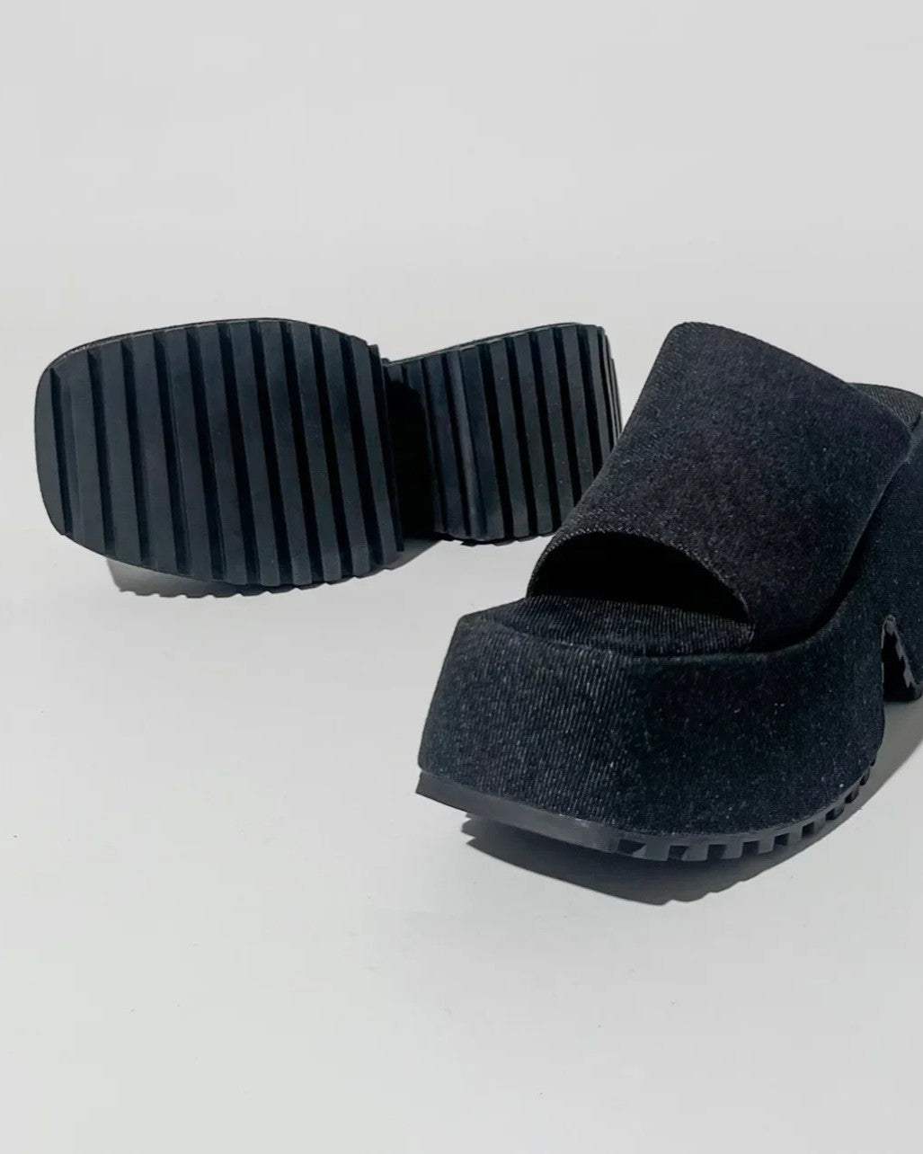 Denim thick sole sandal