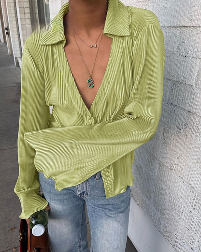 Lime green pleats setup
