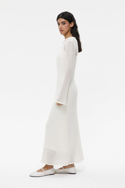 See-through knit onepiece