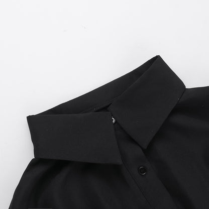 Diaphragm blouse-bk