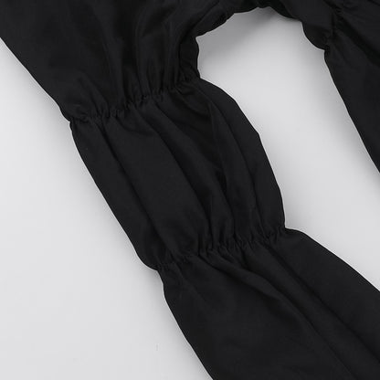 Diaphragm blouse-bk