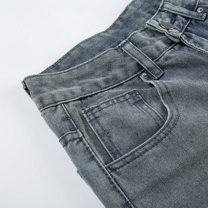 Dulled wide leg jeans