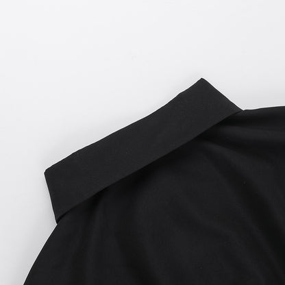 Diaphragm blouse-bk