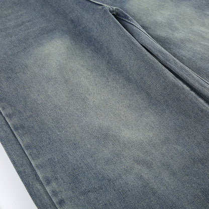 Dulled wide leg jeans