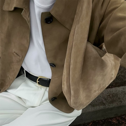 Suede like short jacket