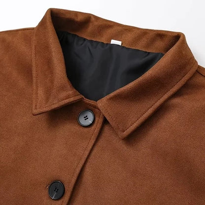 Wide width suede jacket