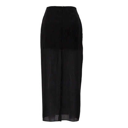 See through medi pencil skirt