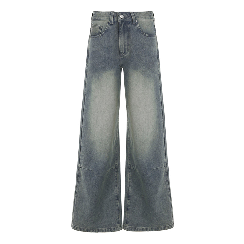 Dulled wide leg jeans
