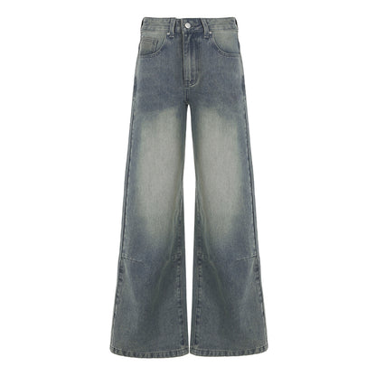 Dulled wide leg jeans