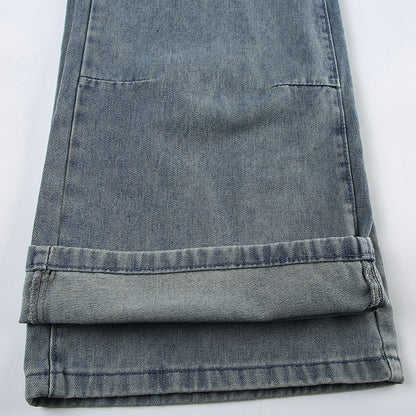 Dulled wide leg jeans