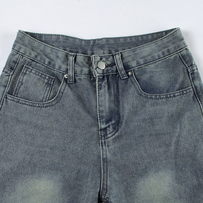 Dulled wide leg jeans