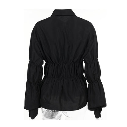 Diaphragm blouse-bk