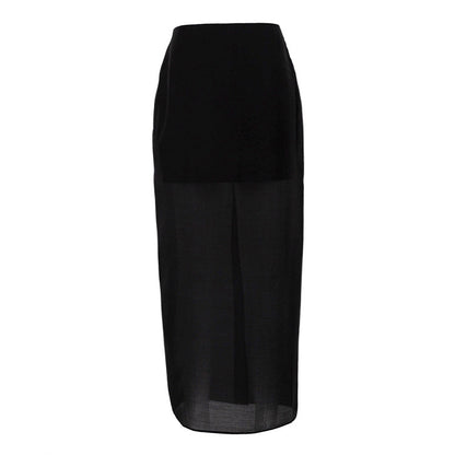 See through medi pencil skirt