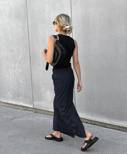 Stripe tiny long skirt