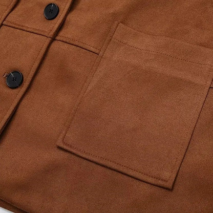 Wide width suede jacket
