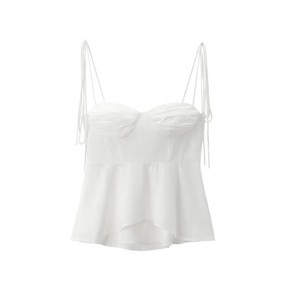 Ribbon strap bustier cami