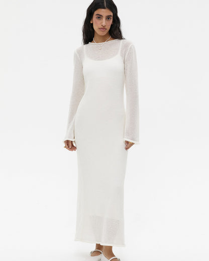 See-through knit onepiece