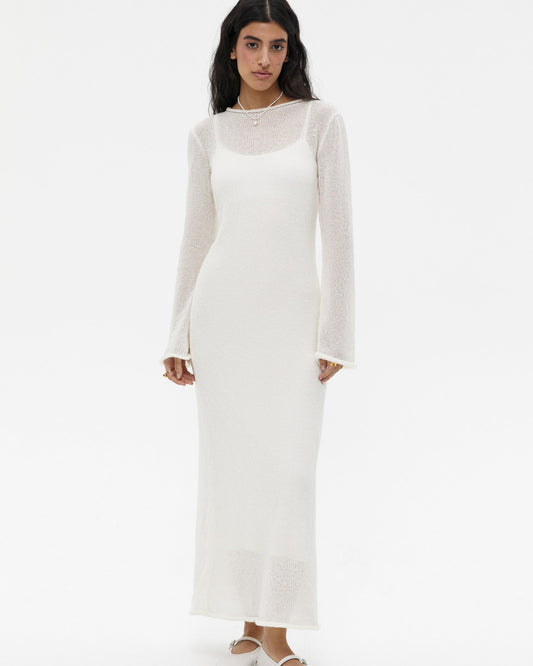 See-through knit onepiece